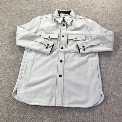 G-Star RAW Overshirt Womens Small Cool Grey Sub Zero Soft Twill Button Jacket