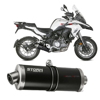 Auspuff Storm by Mivv schwarz Schalldampfer Oval Stahl Benelli Trk 502 2017 2026