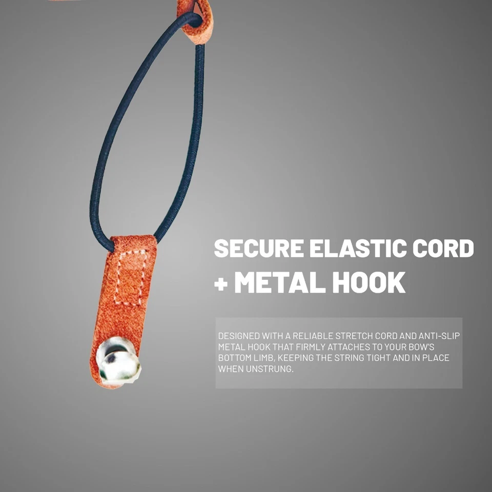 Hunt&Seek Traditional Cow Suede Leather Bow String Keeper for Recurve & Longbow - Image 3 of 4