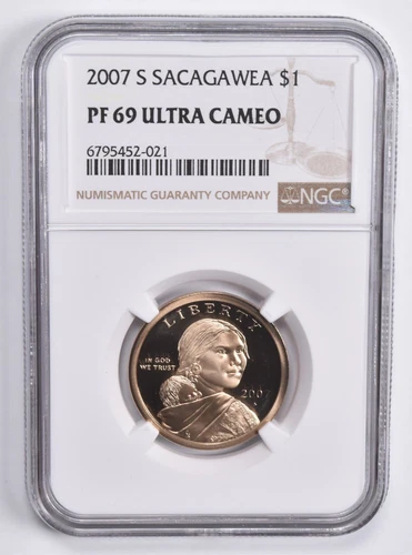 PF69 UCam 2007-S Sacagawea Dollar NGC Brown Label