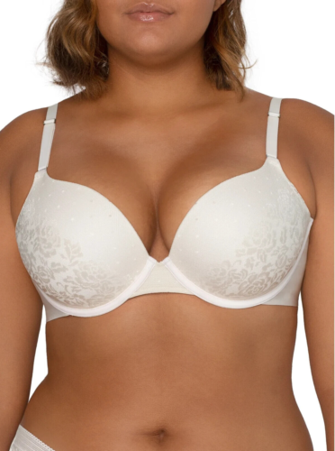 Secret Treasures Women's White Back Smoothing Lace Push Up Bra SZ 34A NEW