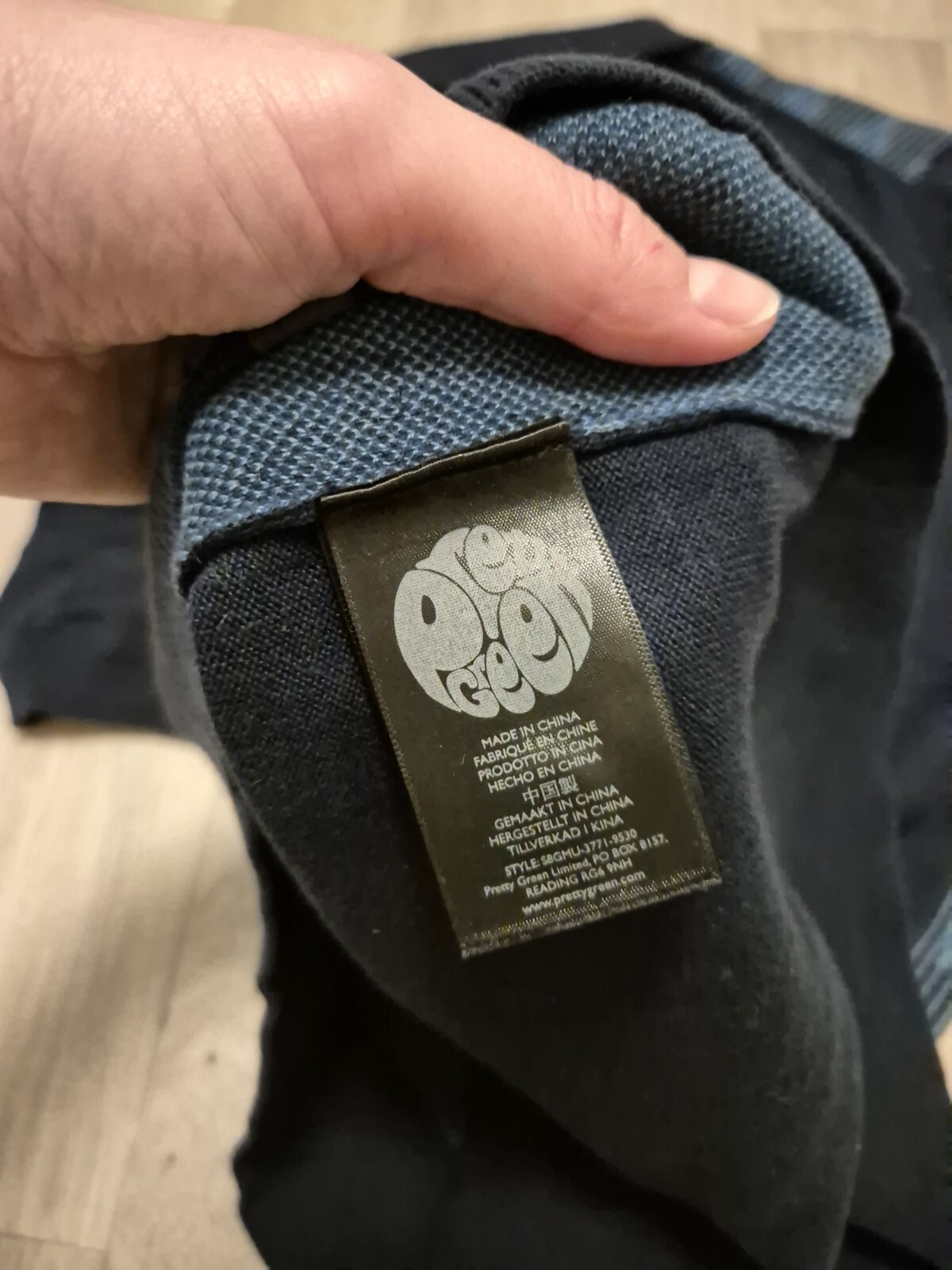 Pretty Green navy zigzag pattern thick Cotton Sho… - image 5