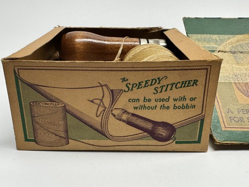 VINTAGE NOS Speedy Stitcher Sewing Awl with Original Box - 第 7/9 張圖片