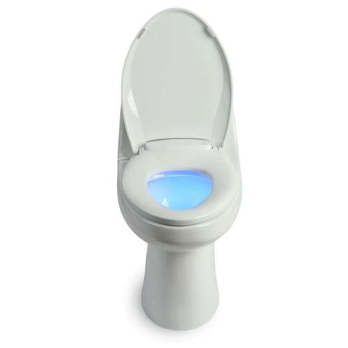 LumaWarm Heated Nightlight Elongated Closed Front Toilet Seat in White - Picture 6 of 9