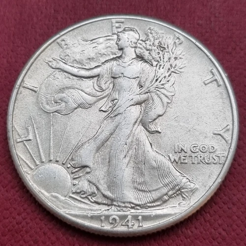 1941 Walking Liberty Half Dollar 50c High Grade AU - UNC #59475