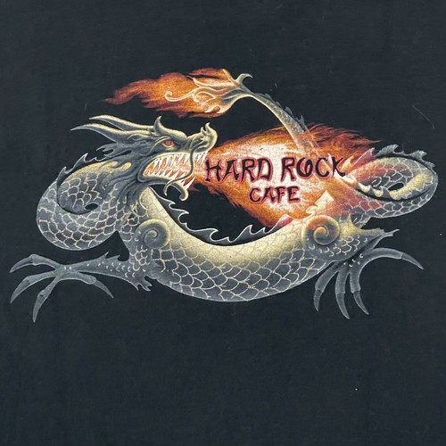 Hard Rock Cafe T Shirt Mens 2XL* Black Cancun Dragon Ying Yang Graphic Tee - Picture 8 of 15
