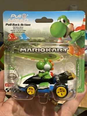 Nintendo Mario Kart Pull & Speed Racers. GREEN & YELLOW YOSHI.Scale.1:43