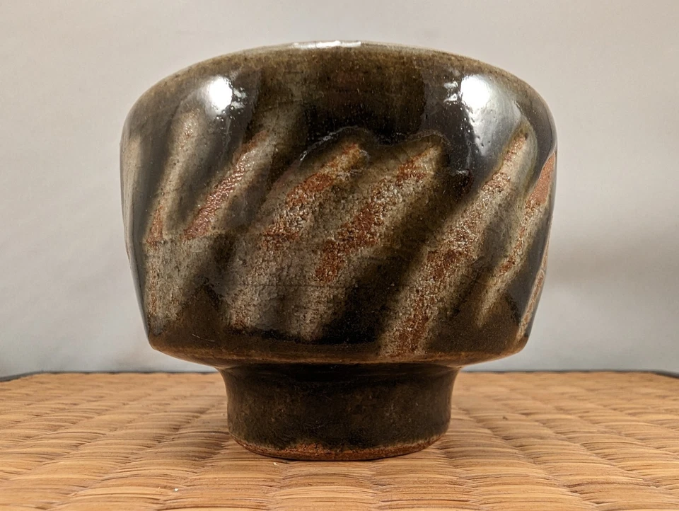 Taza de té de cerámica japonesa Mashiko Studio cerámica Shoji Hamada gama topes para dedos Foto 3 de 4