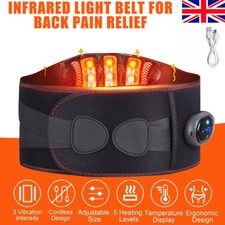 Electric Heating Vibration Waist Massager Back Waist Belt Pain Relief Therapy UK