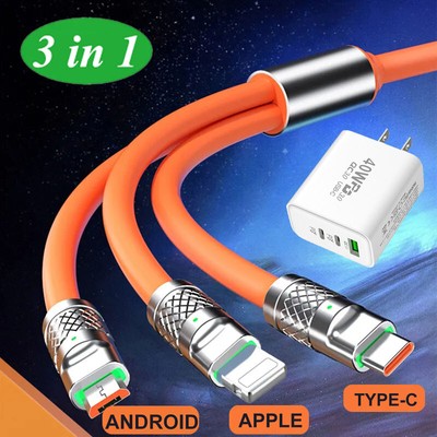 40W 120W Super Fast Charger Cable Cord For Apple iPhone 14 13 12 Type-C Android