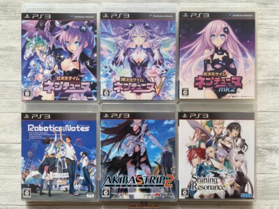 SONY PS3 Neptunia & Robotics; Notes & Akiba's Trip 2 & Shining Resonance Set