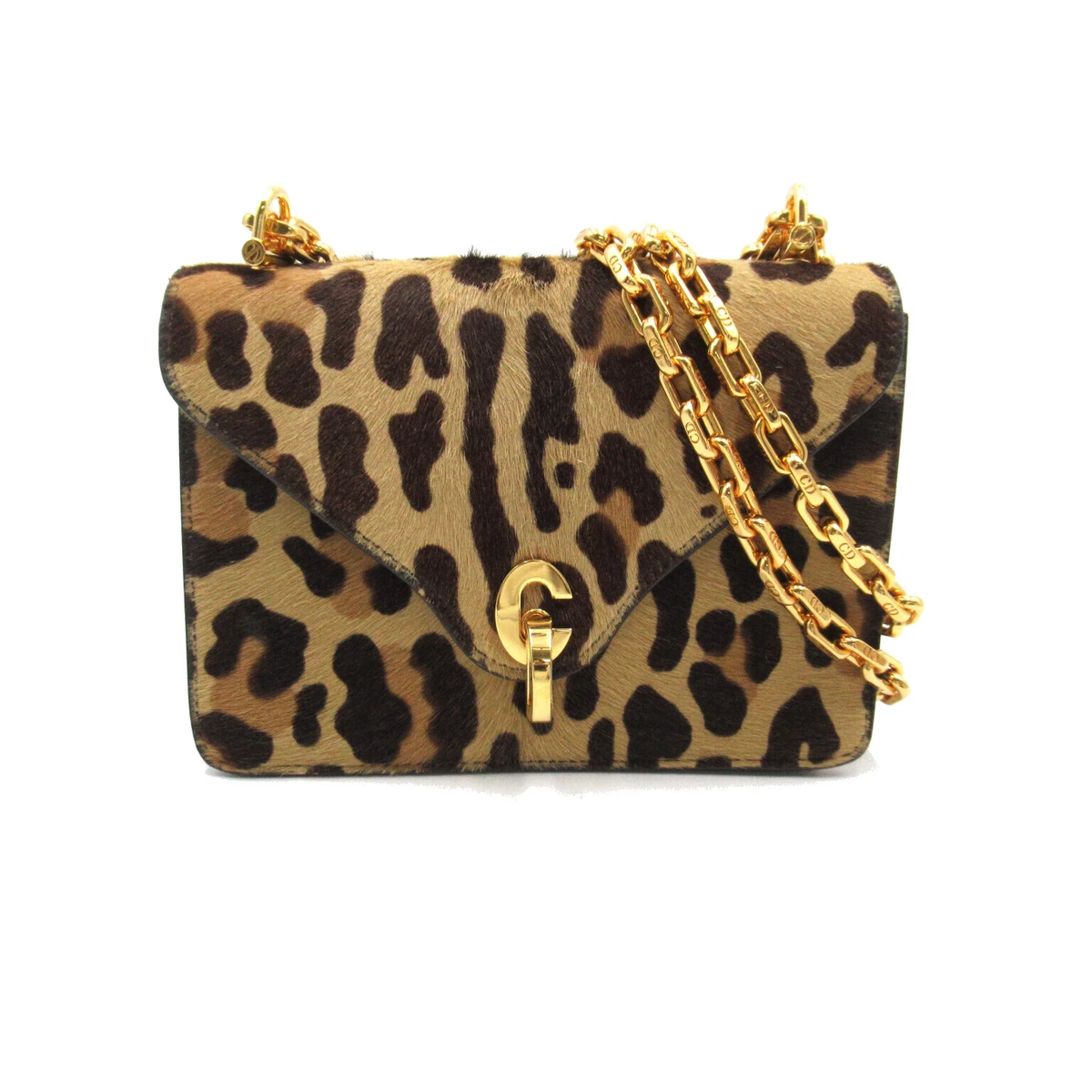 Christian Dior Leopard Zebra Chain Shoulder Bag 231221T eBay