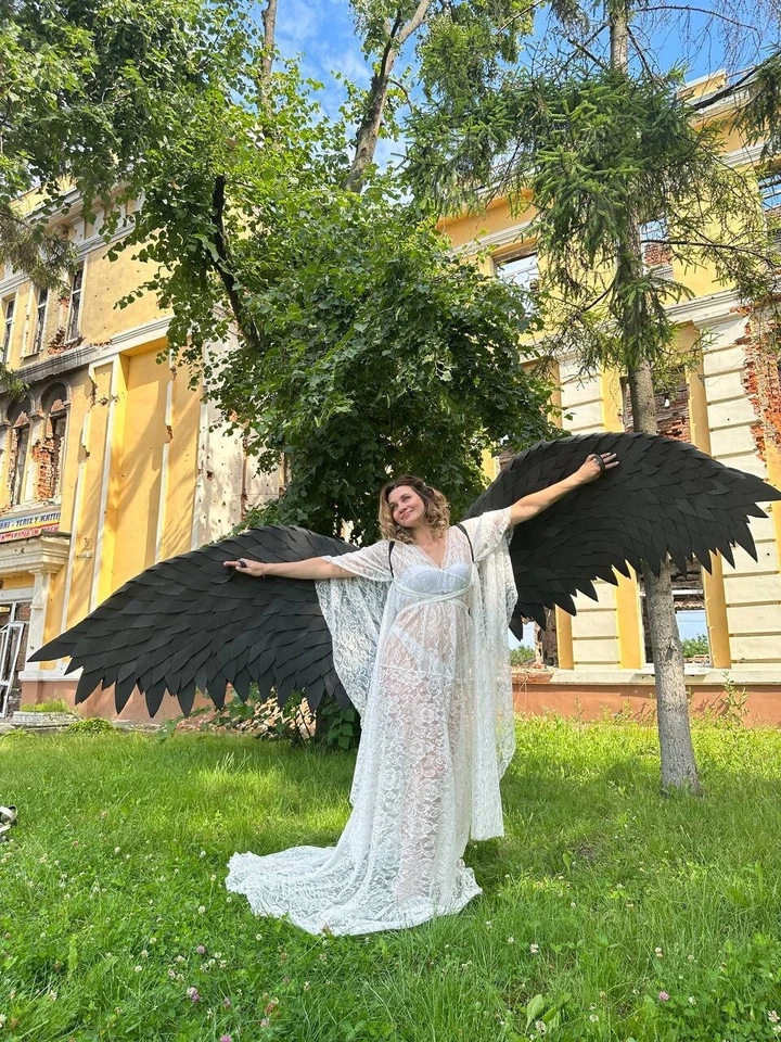 Sexy Disfraz Alas de Ángel Negro Adulto Mujer Accesorio Halloween Juegos con disfraces Moda Foto 2 de 4