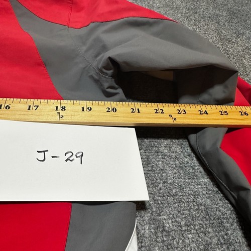Biting Jacket Youth Kids 164 Red Hooded Shell Full Zip Waterproof Breathable SPH - Picture 6 of 13