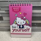 Hello Kitty Be Yourself Cover Top Spiral 192 Lined Sheets Elastic Band Notebook