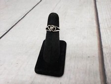 Great Ring SS Women Sz 6 2.05DWT .925 Sterling Silver, Heart Ring