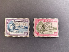 Gold Coast - KG VI 1938 2s & 5s used stamps, SG 130 / 131. Cat value £68