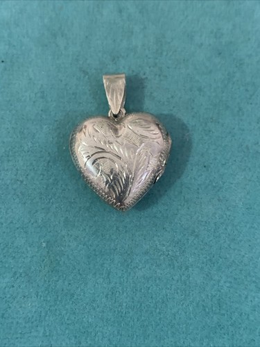 Vintage 925 Sterling Silber Herz Medaillon Anhänger nur ohne Kette - Bild 6 von 10