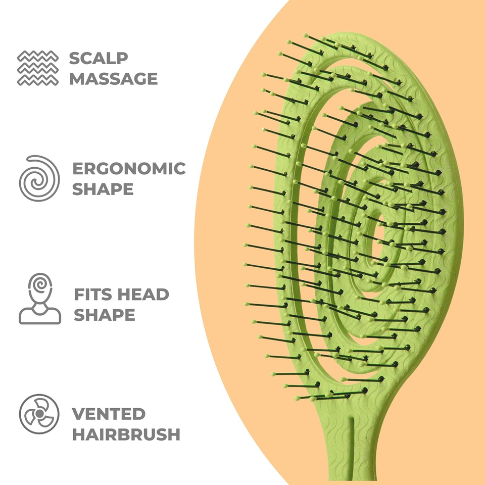 Organic Detangling Hair Brush for Women, Men & Children Does Not Pull