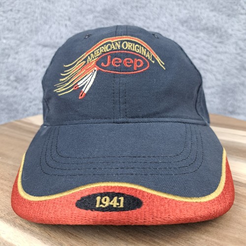 JEEP Hat Cap Black Orange Strap Back American Original 1941 4x4 Outdoors Men's - Picture 2 of 9