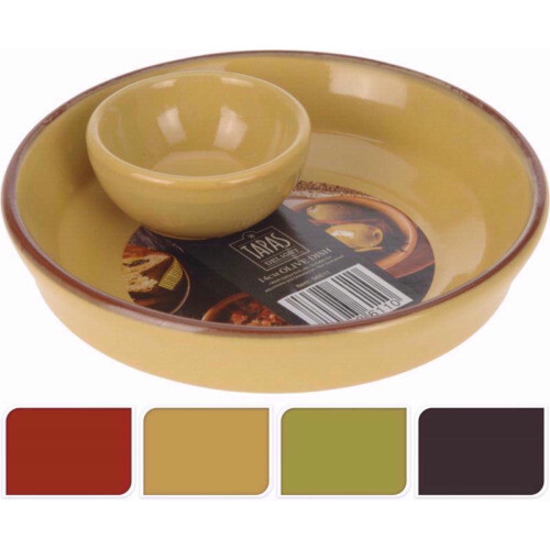 Pack De 3 Platos Tapas Españolas Azofra - 20 Cm, Cerámica Brillante, Color Marrón, Ideales Para Servir