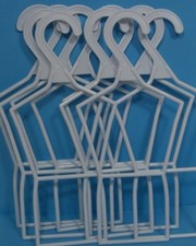 10 Tall WHITE Doll Clothes Hangers For 14" American Girl Wellie Wishers Debs
