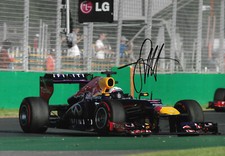Sebastian Vettel red bull racing autograph signed 20x30 cm picture