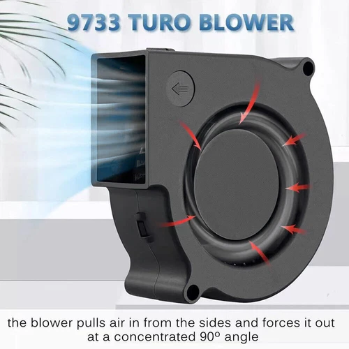 Radialventilator DC 4V-12V Einstellbar Geschwindigkeit Gebläse Lüfter für BBQ - Bild 9 von 15