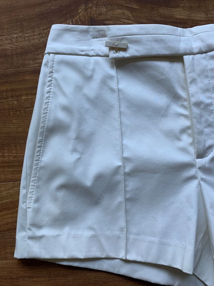 HELMUT LANG Women's Junior Girls White Dress Shorts Bottom Pockets Size 6 - Image 3 of 4