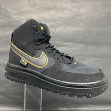 Talla 12- Nike Air Force One 1 Botas Zapatos AF1 Cordura Negro Trigo Dorado DO6702-001