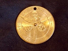 1940 Captain Midnight Skelly Flight Patrol Brass Spinner Medal Premium BRIGHT!