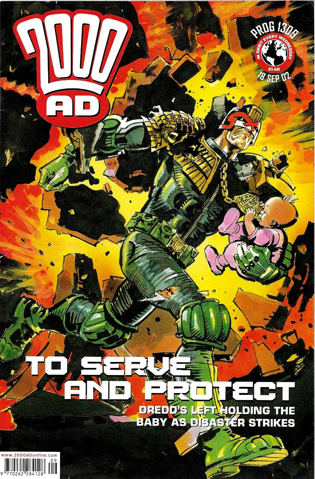 2000AD PROG 1309  REBELLION  18th SEP 2002  NM  UK COMIC  JUDGE DREDD