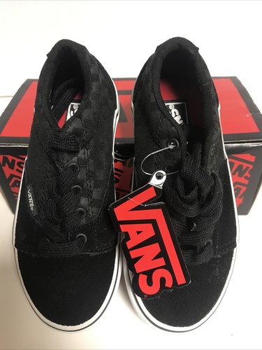 Van Kress C Children Kids Boys Girls Shoes Authentic Black Sneakers - Picture 2 of 5