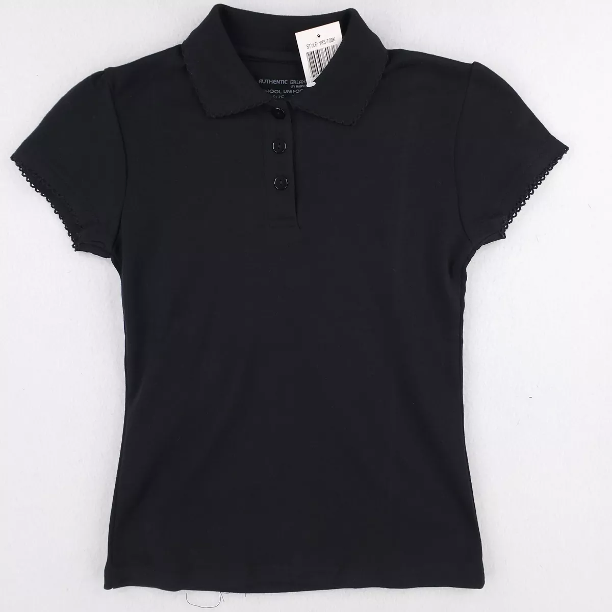Girls black top polo shirts