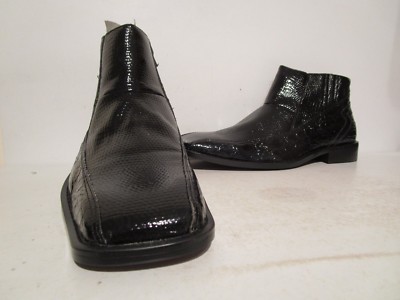 Roberto Chillini Mens 85567 Casual Dress Side Zip Ankle Boots Black Sz 8.5 - 12