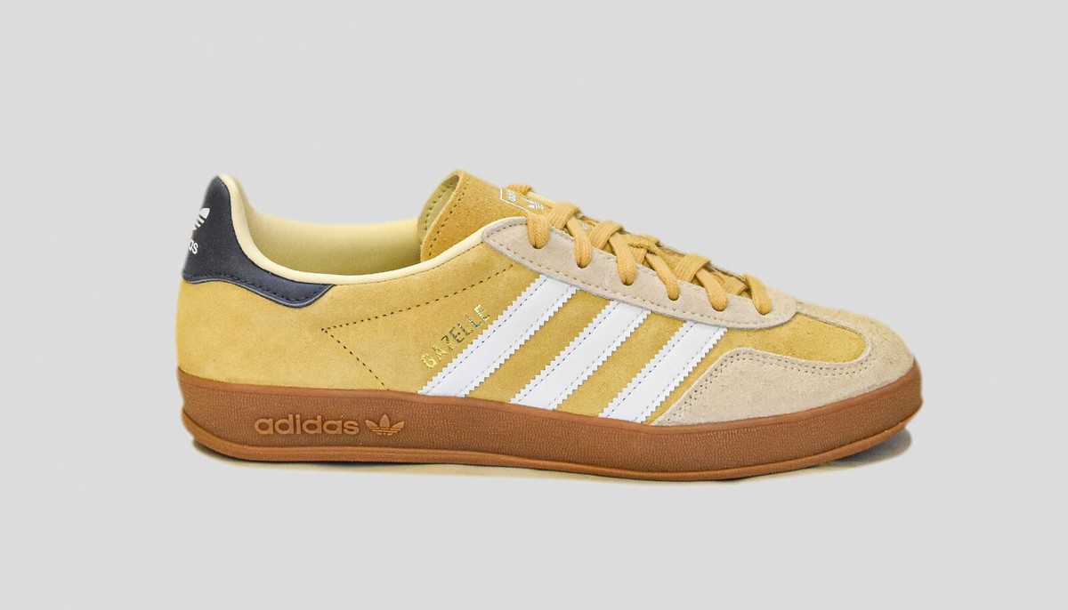 スニーカー adidas SS25 GAZELLE INDOOR SNEAKERS (JI3523 OAT) ADIDAS GAZELLE INDOOR OAT/WHITE/NAVY BLUE SZS 6.5 7.5 8.5 9