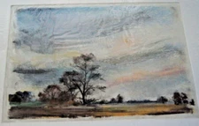 Franz Ehmke*1928 -2018 DDR Painter Landscape with Trees in Zehlendorf