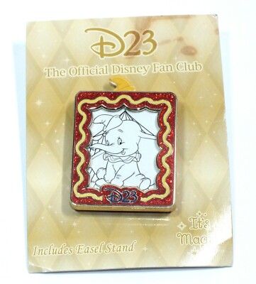 Disney Pin Trading D23 Dumbo Photo Slider Pin Stand Up Easel Pin Back Elephant