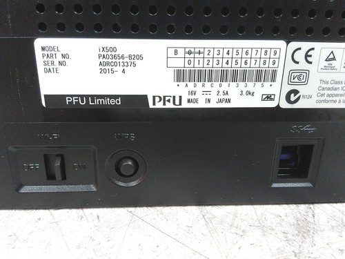 Fujitsu ScanSnap iX500 PA03656-B205 USB Document Scanner No Output Tray No PSU - 第 6/7 張圖片