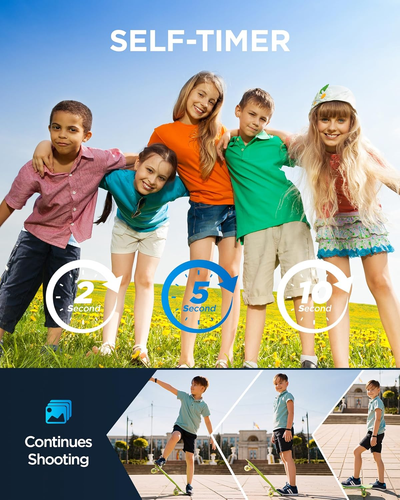 Cámara Digital Para Niños 48MP Vlogging Anti-Shake Zoom 16X YouTube - Imagen 5 de 8
