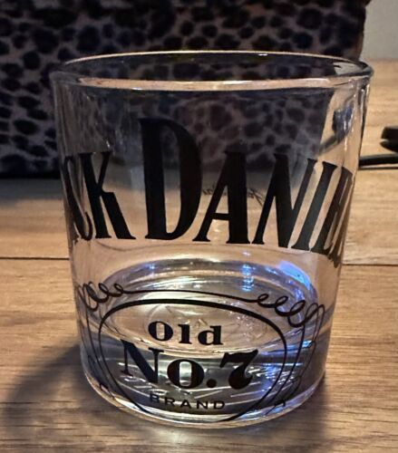 2022 JACK DANIELS Tennessee Whiskey Heavy Bottom Barware Glass Old No. 7 ~ F201 - Picture 1 of 9