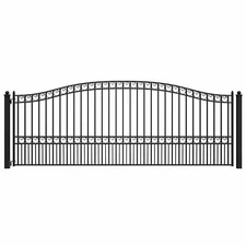 ALEKO Paris Style Ornamental Steel Single Swing 16 ft Driveway Gate