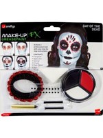 Smiffys Make-Up Set Tag Der Toten Halloween Zucker-SchäDel Damen Gesicht