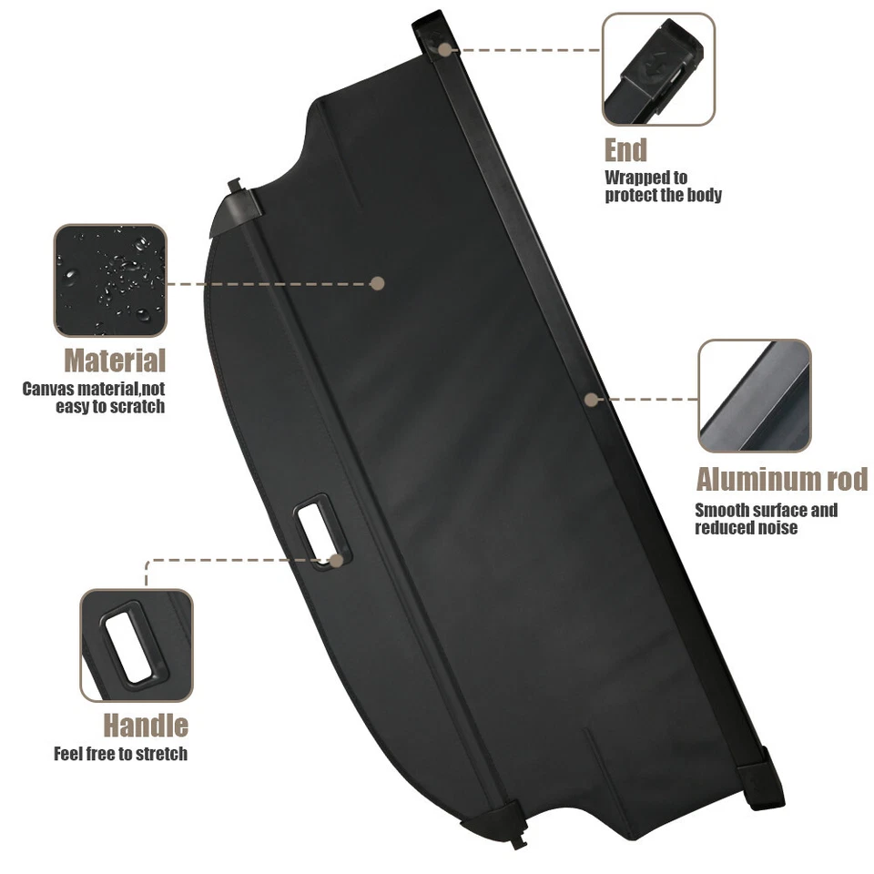 CUSIYU KIA SPORTAGE 2023 MALETERO TRASERO CARGA CUBIERTA EQUIPAJE SEGURIDAD FUNDA SOMBRA Foto 2 de 4