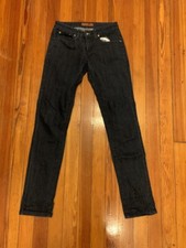 SKY Women's Jeans Dark Blue Cotton Blend Size 3/4
