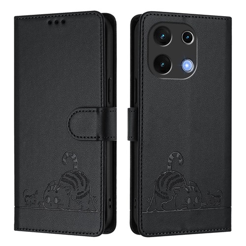 For UMIDIGI Note 100 Luxury Flip Leather Wallet Cat Pattern Card Slot Case Cover - 第 23/28 張圖片