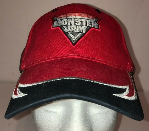 Monster Truck Jam Hat Cap Red White 