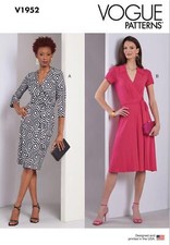 Schnittmuster Damenkleid, Wickelkleid Vogue v...