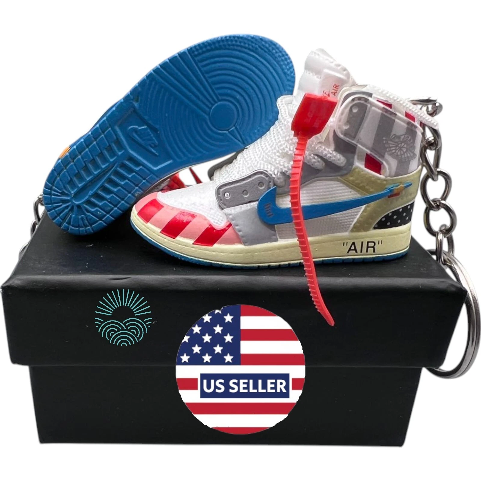 Porte clés Chaussures Mini Jordan / AJ Sneaker Trainer Keyrings   Mini Porte clés Chaussures 3D