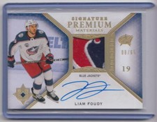 2020-21 Upper Deck Ultimate Collection Rookie Signature Premium Materials Liam